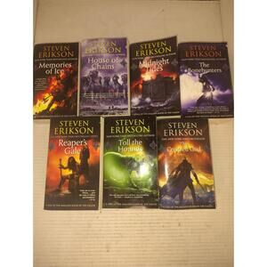 Steven Erikson Malazan Book of the Fallen 7-Book Fantasy lot